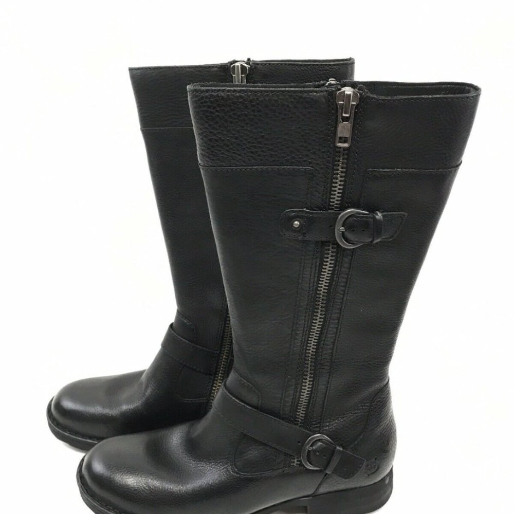 New Børn Black Leather Kendell Boots, US Size 10 M